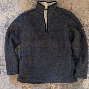 Orvis Men's Charcoal Zip Up Sweater